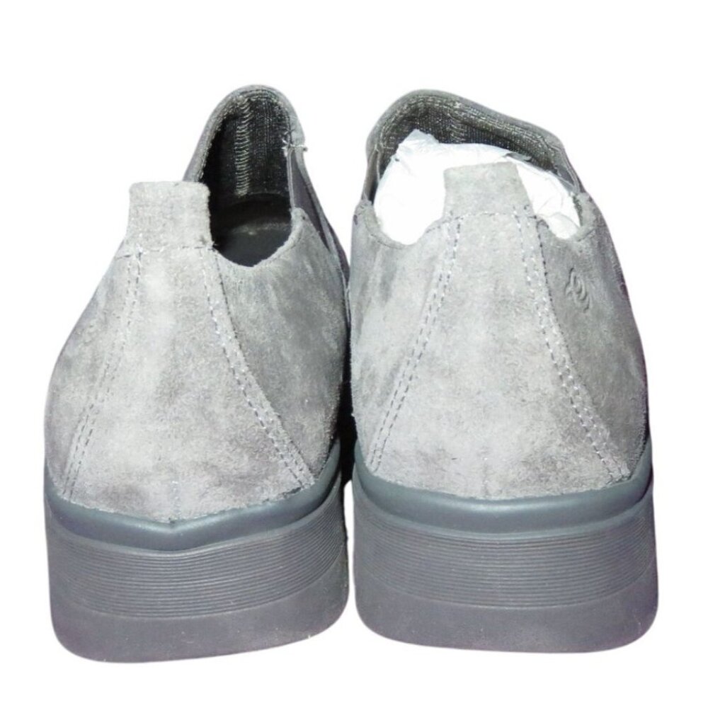 Easy Spirit Plume Loafers Gray Suede Leather Slip On Low Wedge Comfort Shoes 10W - Picture 3 of 8